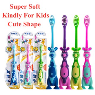 Berus gigi kanak kanak cepillo de dientes de pelo suave niños canguro de dibujos animados niños niñas niños cepillo de dientes