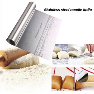 Dough Cake Stainless Steel Kitchen Pizza Flour Tool Gadget Cutter Scraper Q3Q6