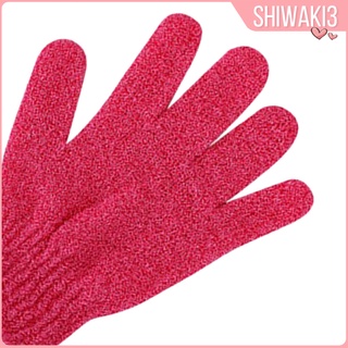 [Shiwaki3] lote 6 guantes exfoliantes exfoliantes de ducha de baño masaje SPA guantes negro