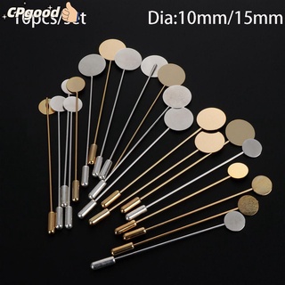 CLADPOSITIONAN 10pcs/set Fashion Pin Gold & Silver Cameo Brooches Accessories New Jewelry Making Dress Diy Craft Cabochon Tray