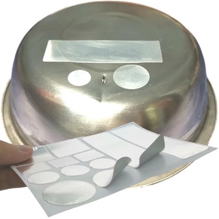 anticorrosión de acero inoxidable de reparación de la olla de fondo lagunas de reparación de costura de alta temperatura resistente al fuego impermeable cinta de papel de aluminio práctico (1)