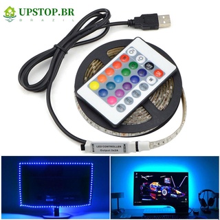 Upstop 5V 1m 2m 3m TV retroiluminación de escritorio PC USB Control remoto 5050 LED tira de luz RGB