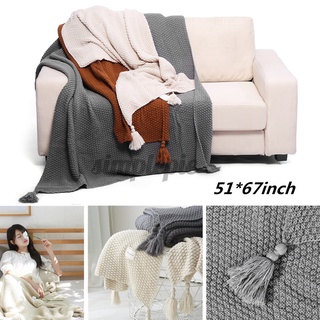 gran suave y caliente mano gruesa manta de punto grueso lana voluminosa cama