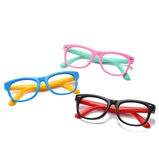 Kids Anti Radiation Eyeglasses 6 colors Anti Blue Light Glasses Flexible Frames Replaceable Computer Cell Eyeprotection Eyewear for 5-13 years old