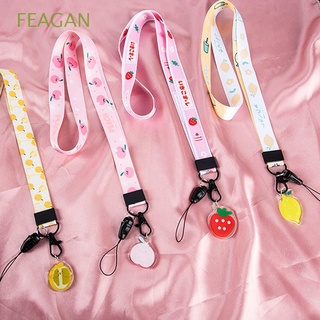 FEAGAN Cute Keychain Lanyard Lemon Mobile Phone Accessories Mobile Phone Straps Hang Gift for Women Men Keys Holder Strawberry Hang Rope Neck Strap ID Card Holder Lanyard