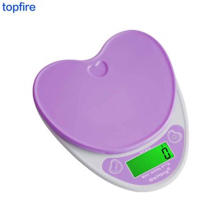 WH-B18L 5kg/1g adorable en forma de corazón Digital básculas de cocina LCD alimentos balanzas electrónicas de cocina dieta banco de pesaje (2)