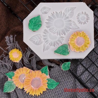 YUTIN - moldes de silicona para tartas de girasol, diseño de Fondant