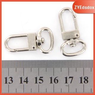 10pcs Metal Key Chain Trigger Snap Hook Silver Iron Sturdy Swivel Clasp
