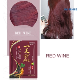 [winnie] 30g multifuncional tinte para el cabello champú no irritante extracto de planta natural rápido tinte champú para mujer (8)