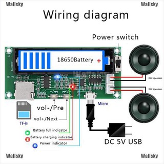Wallsky PAM8403 placa amplificadora Digital Bluetooth módulo de Audio 2 canales 2*3W DIY