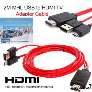 Mu - adaptador de Cable de TV Micro USB a HDMI 1080P HD de 11 pines MHL