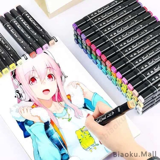 [Czk]24/48/60/80 marcadores de color Set Touch Sketch Art marcador de doble punta bolígrafos para artista Manga marcadores suministros de arte escuela (1)