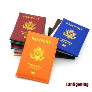Lafg cuero pasaporte cubierta personalizado viaje pasaporte titular American Wallet Co