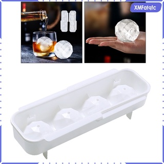 sphere ice ball maker - bandejas de cubitos de hielo sin bpa, incluye fundas para whisky (4)
