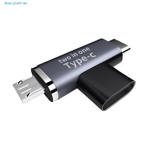 D T-Type convertidor Type-C hembra a Type-C macho Micro USB macho adaptador de alta velocidad para teléfono móvil