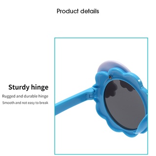 (KIQI-FASHION) Nuevas gafas de sol para niños lindas de moda con montura redonda, gafas de sol con protección UV de girasol para hombres y mujeres (5)