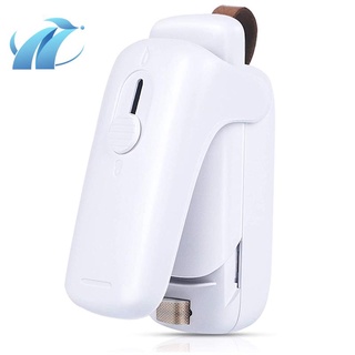 mini sellador de bolsas, 2 en 1 mini sellador de calor portátil, sellador de calor de cocina portátil (batería incluida)