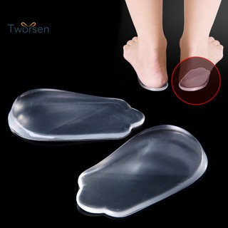 plantillas de gel de silicón claro corrección de piernas para adultos niños almohadillas de pie
