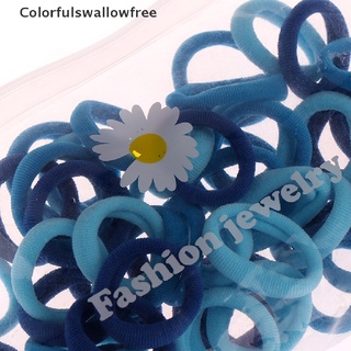 colorfulswallowfree 50pcs bandas elásticas para el cabello encantador srunchies bandas de goma niñas accesorios para el cabello belle