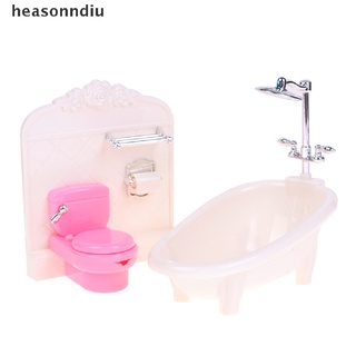 Heasonndiu Doll Simulation Bathtub Wash Basin Toilet Matching Model Children Girl Toys CO (6)