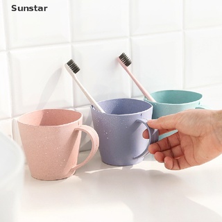 [Sunstar] 1 pieza de cepillo de dientes de paja de trigo titular de la taza de lavado taza de dientes taza de baño