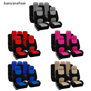 banyanshaw - fundas universales para asiento de coche (9 piezas, reposacabezas delanteras, juego completo)