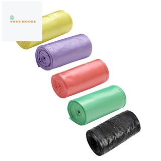 1 rollos de 50 x 46 cm bolsas de basura de un solo color grueso conveniente ambiental bolsas de basura desechables bolsa de plástico negro (1)