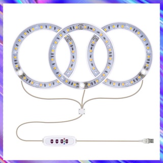 3 anillos de ángel LED crecer lámpara DC5V USB Phytolamp Full Spectrum planta lámpara (8)