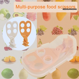 redsunhong tijera de alimentos diseño ergonómico antideslizante material de grado alimenticio niños alimentación de alimentos tijera para acampar