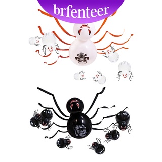 [brfenteer] Kit De globos De araña De Halloween guirnalda incluye globos negros naranjas De Látex confeti globos Para fiesta De Halloween