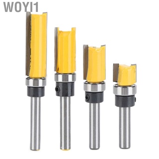 woyi1 4 piezas cortador de fresado 1/4 mango resistencia a los golpes alta resistencia de posicionamiento precisión herramientas de corte
