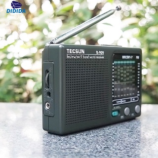 didida Radio Portátil FM MW (AM) SW (Wave Corta) 9 Bandas Receptor Mundial TECSUN R-909