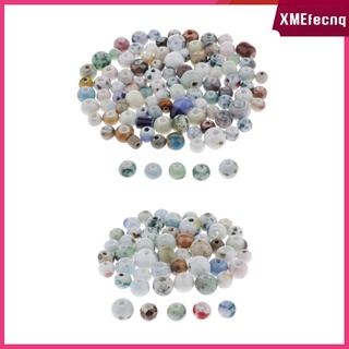 50/100 x cuentas redondas de cerámica para hallazgos de joyería abalorios manualidades de 5-12 mm