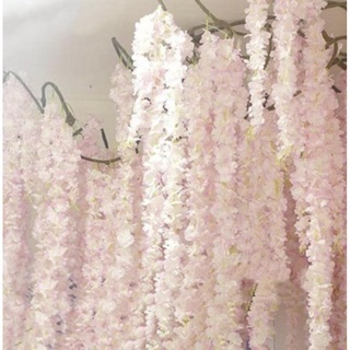 100cm seda artificial Wisteria flor vid orquídea decoración boda seda plástico flores decoración del hogar decoración de jardín