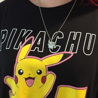 Retro Pikachu Necklace Fashion All-match Cartoon Cute Pendant for Men and Women (6)