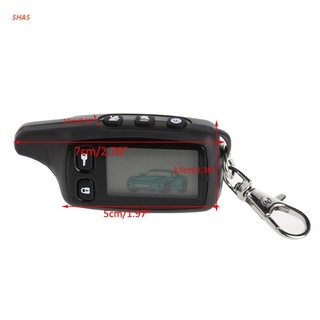 Shas TW9010 LCD llave de Control remoto llavero para coche de seguridad del vehículo sistema de alarma