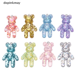 dopinkmay 10 unids/set resina candy bear charms colgantes hallazgos de joyería diy craft making co