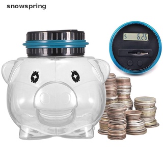 snowspring digital contador de monedas lcd pantalla tarro clasificador caja de dinero hucha co