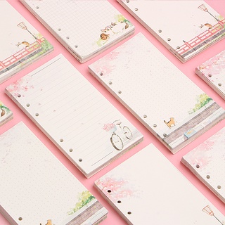 A6 lindo rosa hoja suelta cuaderno recarga espiral carpeta planificador página interior de papel lácteos Plan para hacer línea de punto cuadrícula (1)