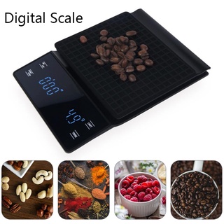 3kg g café goteo escala Digital Mini pantalla LED Digital con temporizador de cocina joyería escalas herramientas de medición