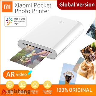 versión global xiaomi mijia ar 300dpi portátil mini impresora de bolsillo de fotos etiqueta fiesta de impresora de viaje diy compartir imagen