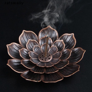 ratswaiiy backflow quemador de incienso palo soporte de incienso hogar budismo lotus censer bronce co