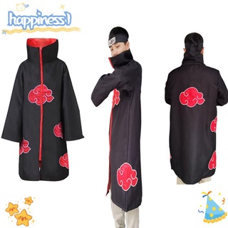 HAPPINESS New Cosplay Costumes Halloween Party Akatsuki Naruto Cloak Superior Quality Adult Kids Dress Up Anime Convention Robe Cape