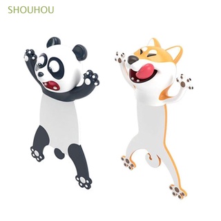 shouhou regalo de dibujos animados estilo animal shiba inu suministros escolares marcadores nuevo creativo divertido papelería pvc panda libro marcadores