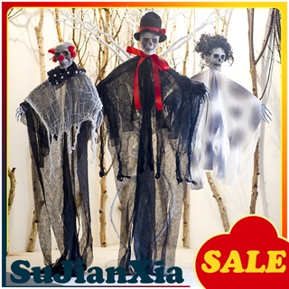 Sujianxia Scary colgante Halloween cráneo fantasma colgante fiesta suministros decoraciones al aire libre