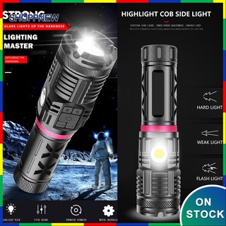 Shop_xhp120 COB LED linterna antorcha recargable caza pesca noche Flash lámpara