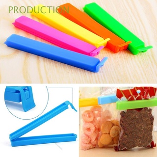 producción de colores aleatorios reutilizables clips de alimentos de buena calidad snack bolsa sellador abrazadera de color caramelo moda plástico práctico hogar cocina herramienta