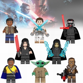 Lego Star Wars Minifigures Bebé Yoda Rey Finn Chewbacca Kylo Ren Bloques De Construcción Colección Juguetes Regalos