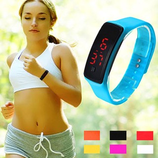 reloj de pulsera led digital deportivo de silicona deportivo para mujeres/hombres