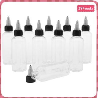 10 x 100 ml de plástico de tinta líquida pigmento pintura botellas de pegamento con tapa giratoria (1)
